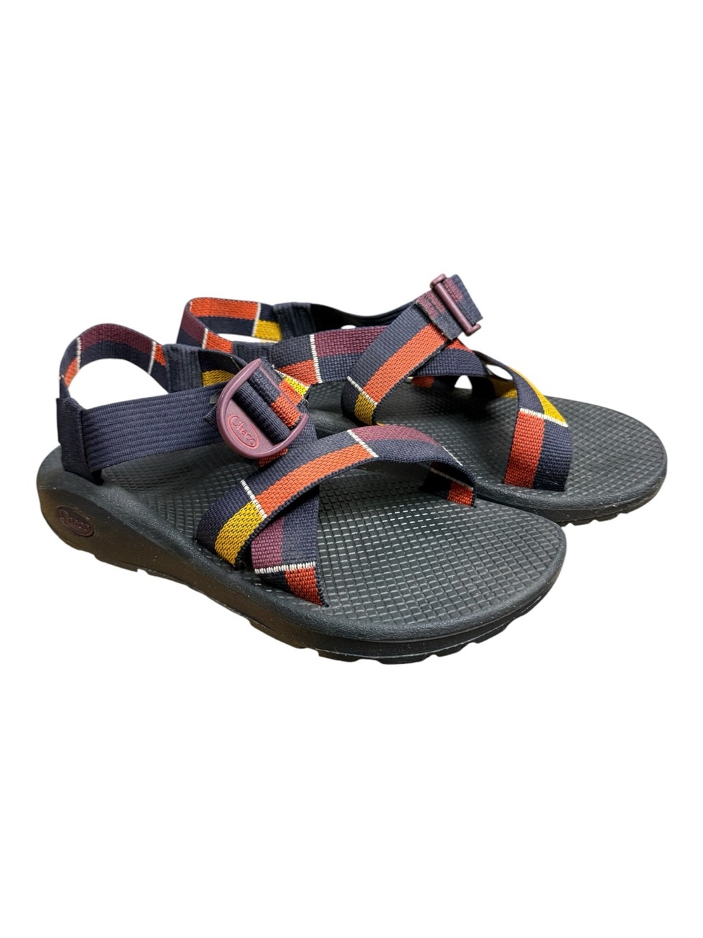 Chaco Z/1 Womens 9 Multicolor Adjustable Strap Sport Sandals Navy Orange